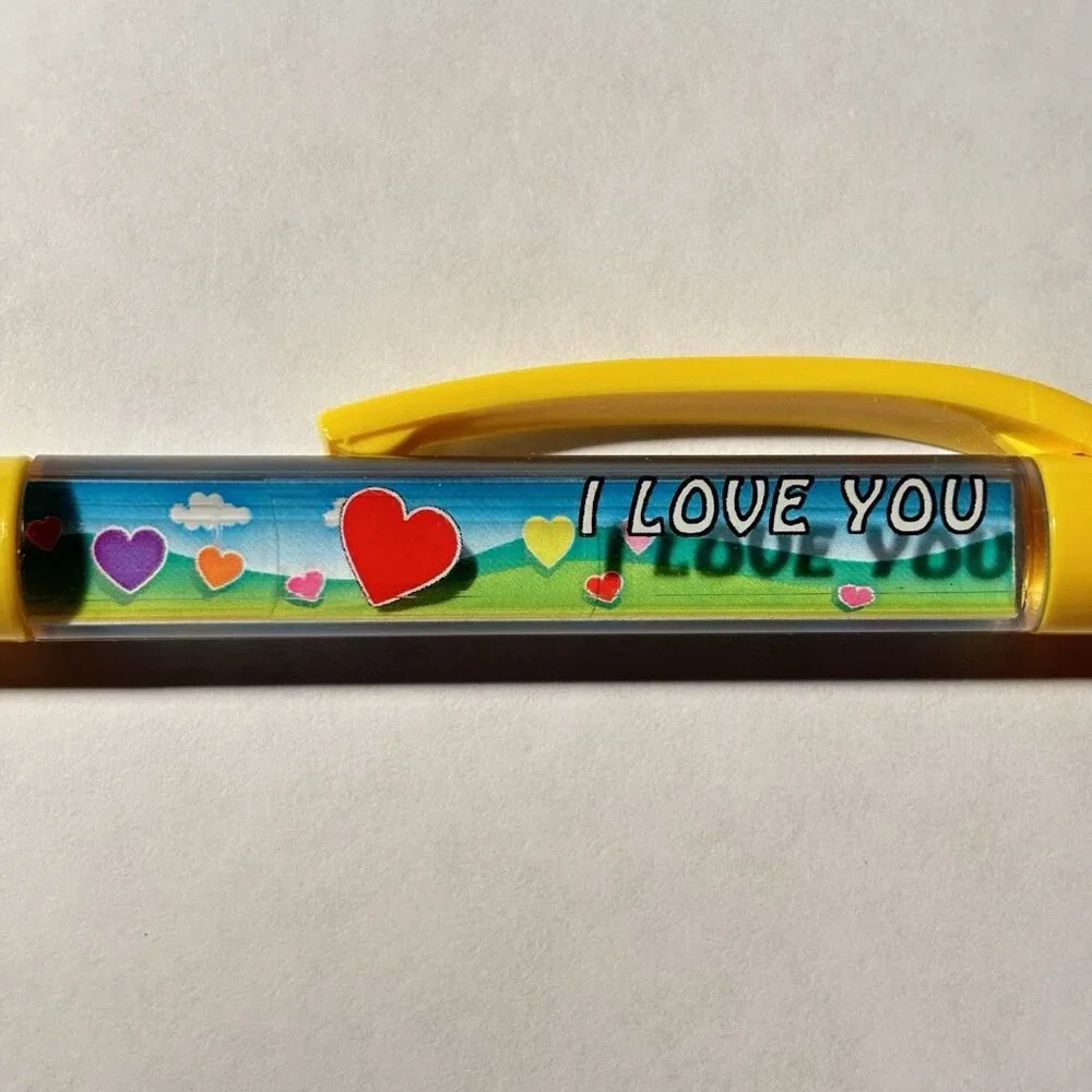 I Love You Floaty Pen Red Heart Moves Wedding Shower Marriage Valentines Gift